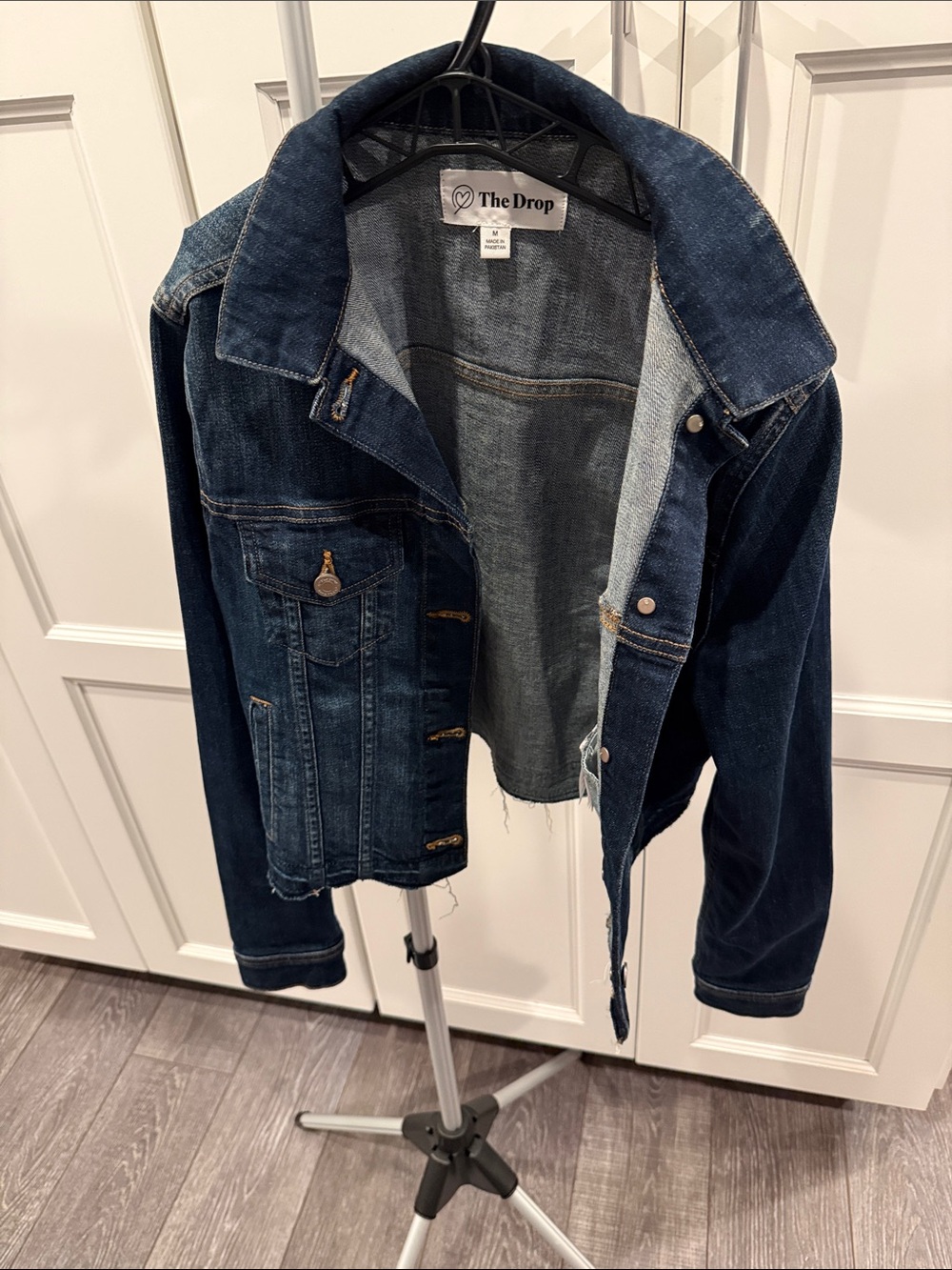The Drop Women's Dark Blue Denim Jacket